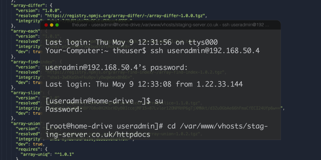 Importing SQL database through SSH