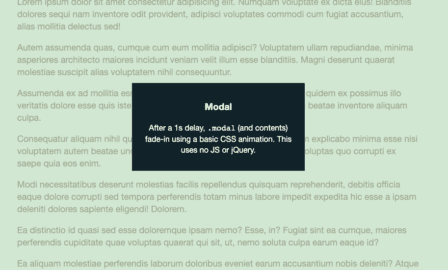 CSS-only fade-in modal